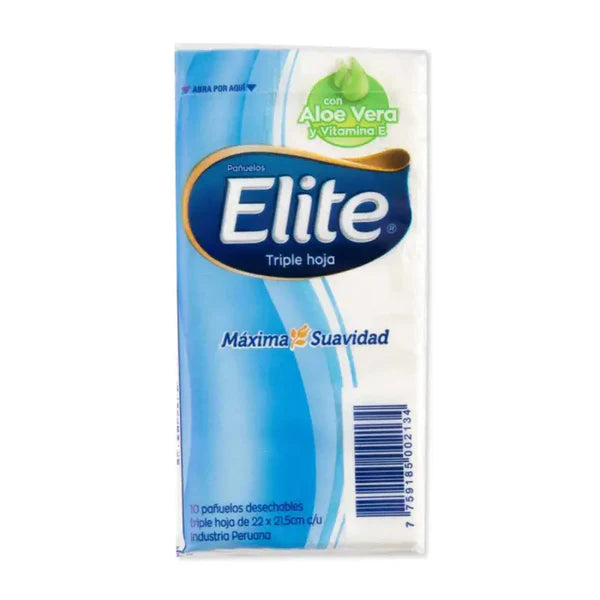 Elite Pañuelo Triple Hoja 18 paquetes de 10 unid c/u