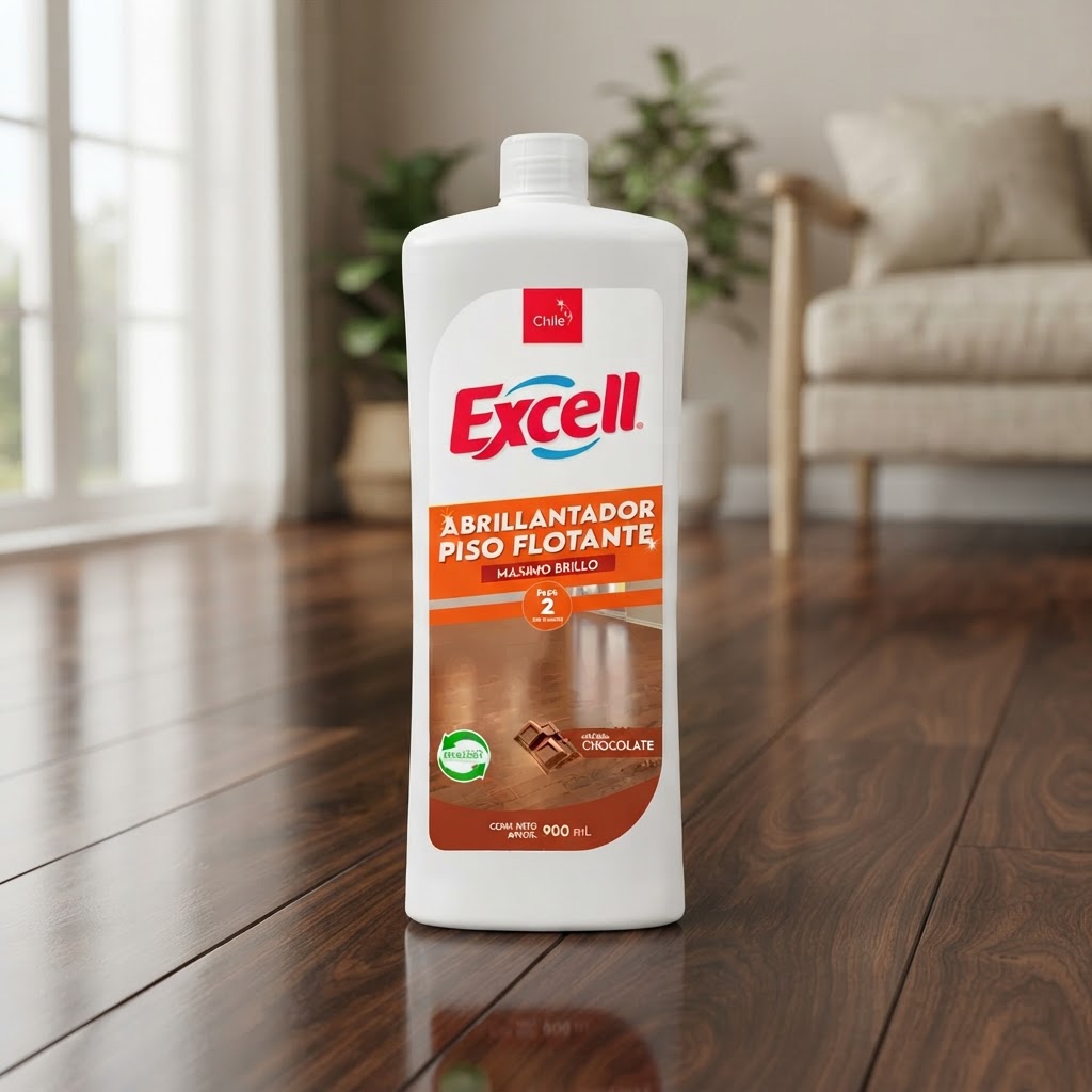 Excell Abrillantador piso flotante chocolate 3 x 900 cc