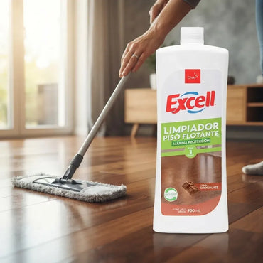 Excell Limpiador piso flotante chocolate 900 cc