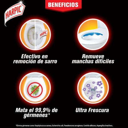 Harpic Limpiador desinfectante WC - Removedor de sarro 3 x 750 cc