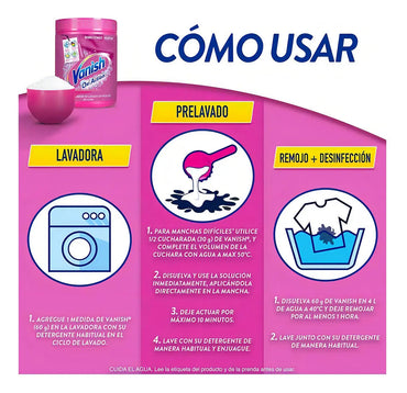 Vanish Quitamanchas ropa color polvo pote 450 gr