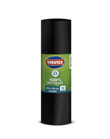 Virutex Bolsa de Basura Grande 80 x 110 cm 24 x 10 unid