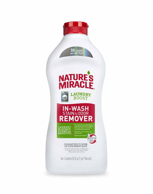 Natures Miracle Aditivo Lavadora para Manchas y Olores de Mascotas 946 ml