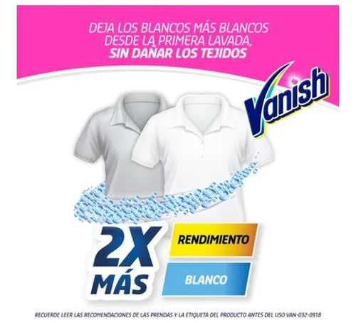 Vanish Quitamanchas ropa blanca polvo recarga 6 x 450 gr