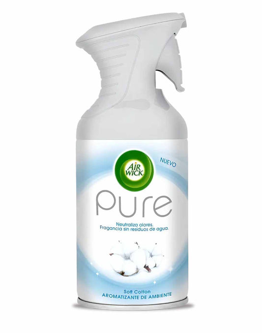 AirWick Aromatizante Aerosol Soft Cotton 250 cc