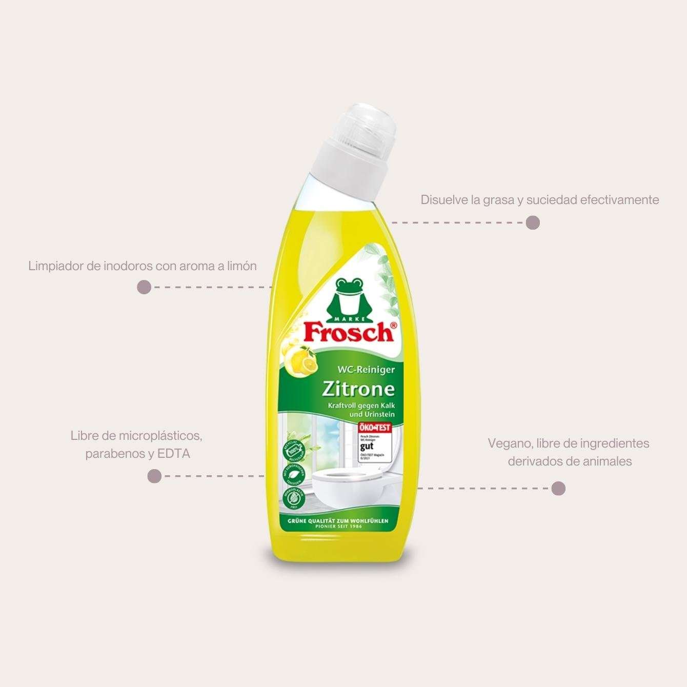 Frosch Limpiador WC Base Limon 3 x 750 cc