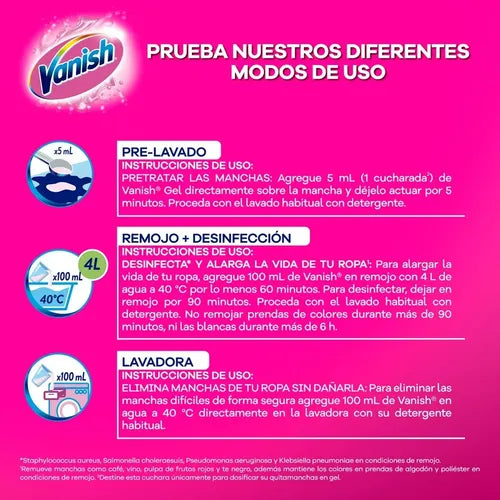 Vanish Quitamanchas líquido ropa color multiuso 2 x 3785 cc