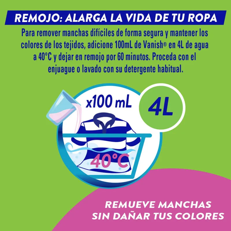 Vanish Quitamanchas líquido ropa blanca multiuso 2 x 3785 cc