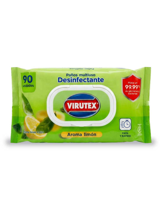 Virutex Toallas Desinfectante Multiuso 90 unid