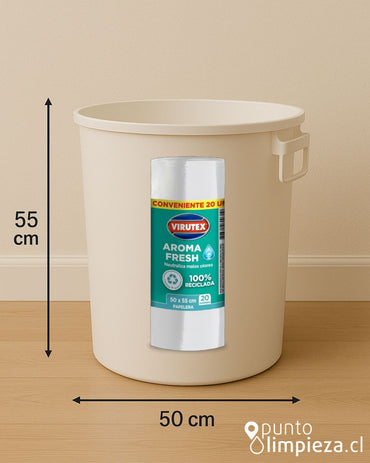 Virutex Bolsa de Basura Papelero 50 x 55 cm 20 unid