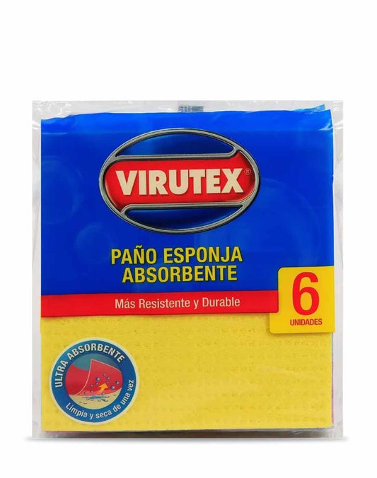 Virutex Paño Esponja Absorbente 6 unid