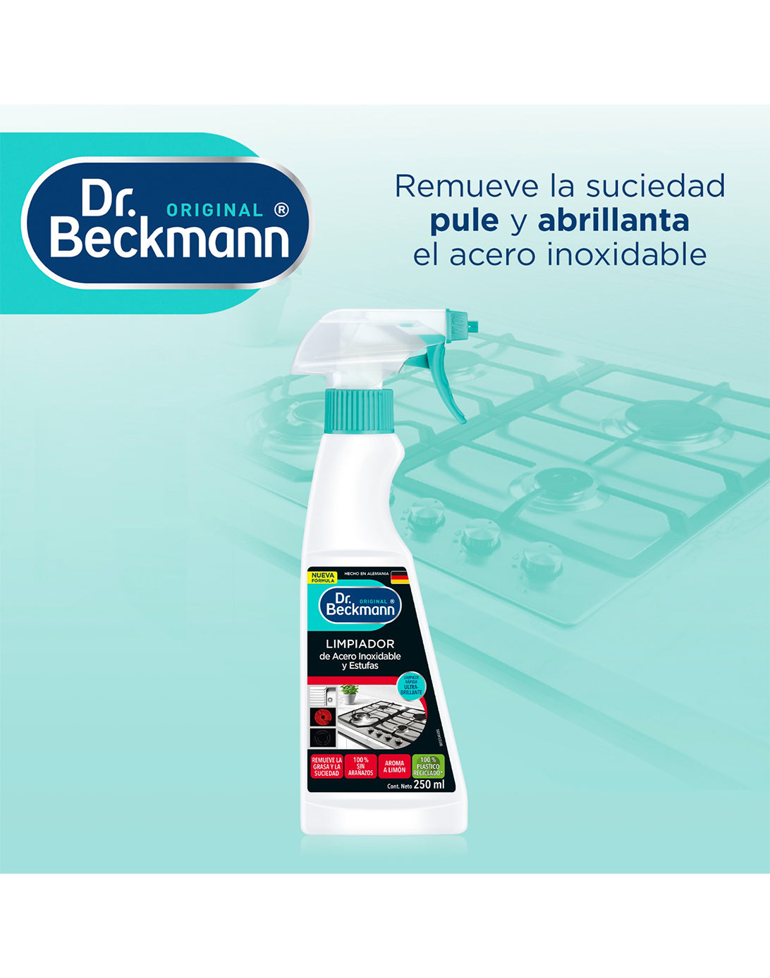 Dr. Beckmann Limpiador de Acero Inoxidable 250 cc