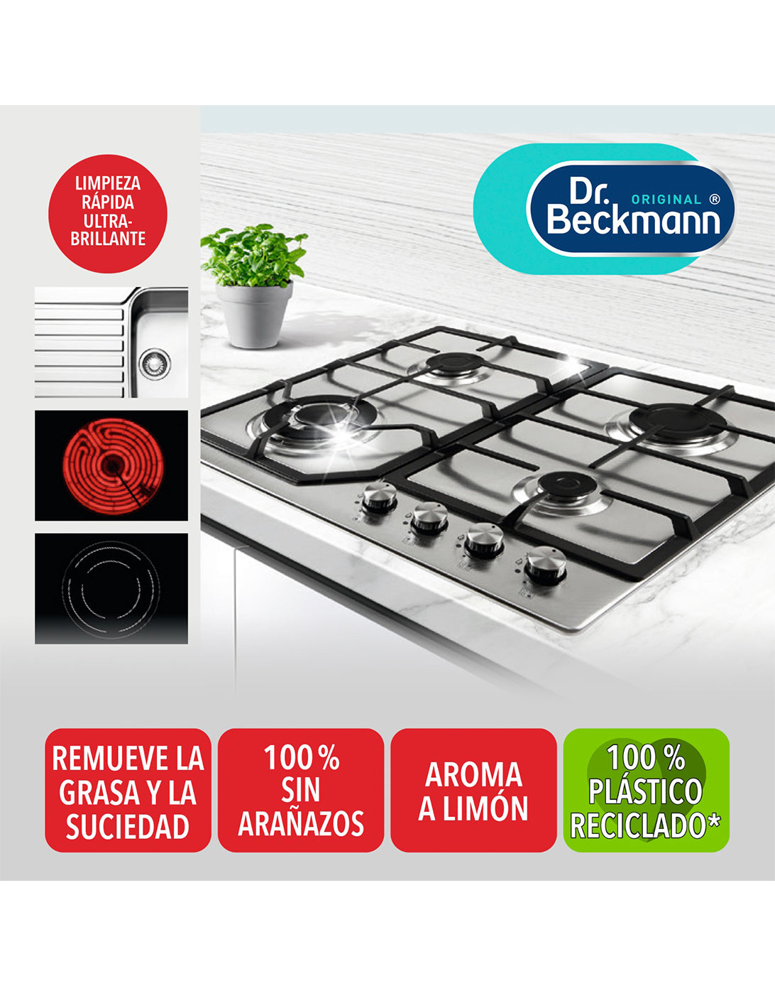 Dr. Beckmann Limpiador de Acero Inoxidable 250 cc