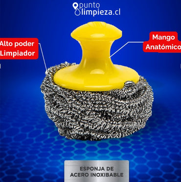 Virutex Esponja de Acero con mango 1 unid