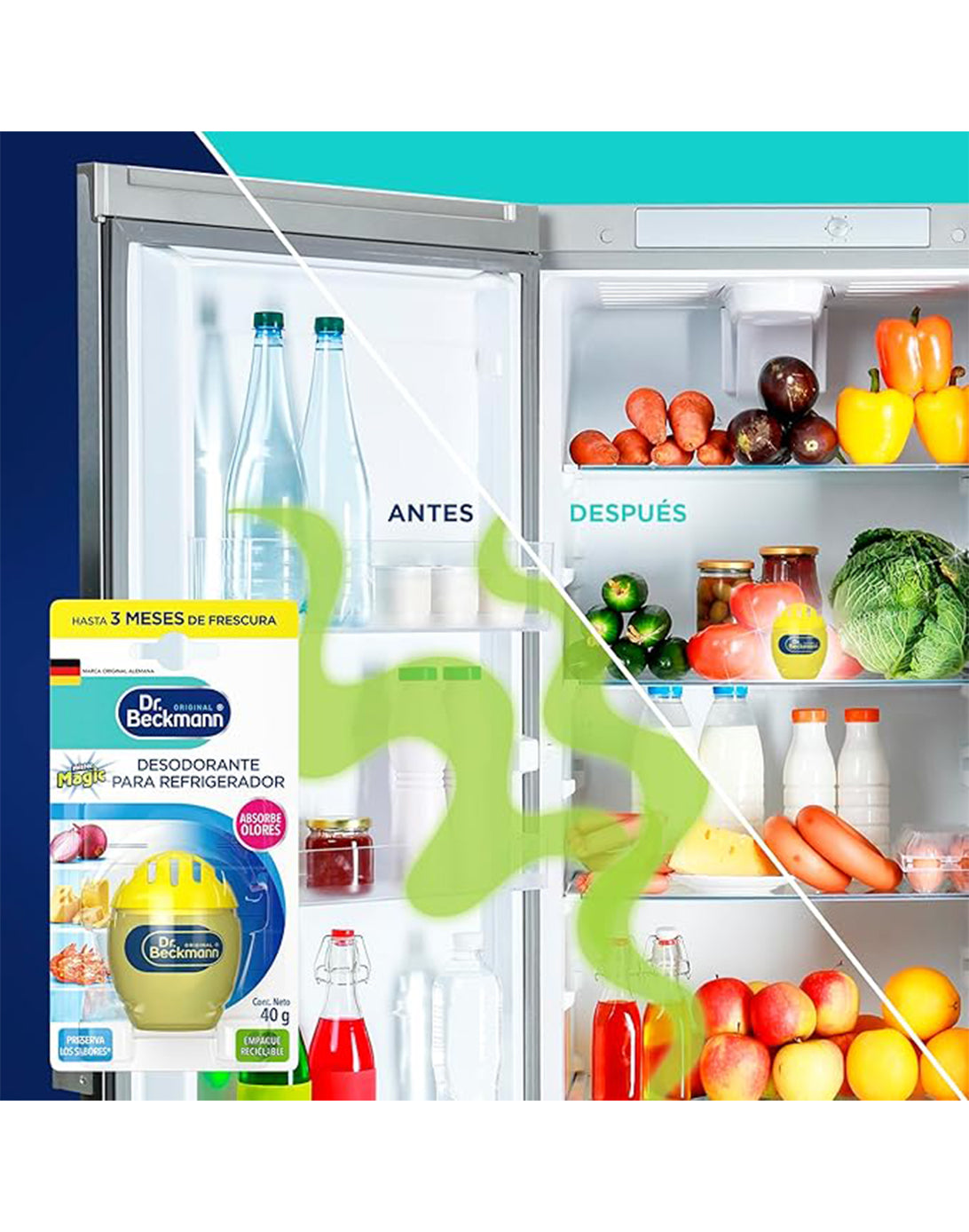 Dr. Beckmann Desodorante para Refrigerador 3 x 1 unid