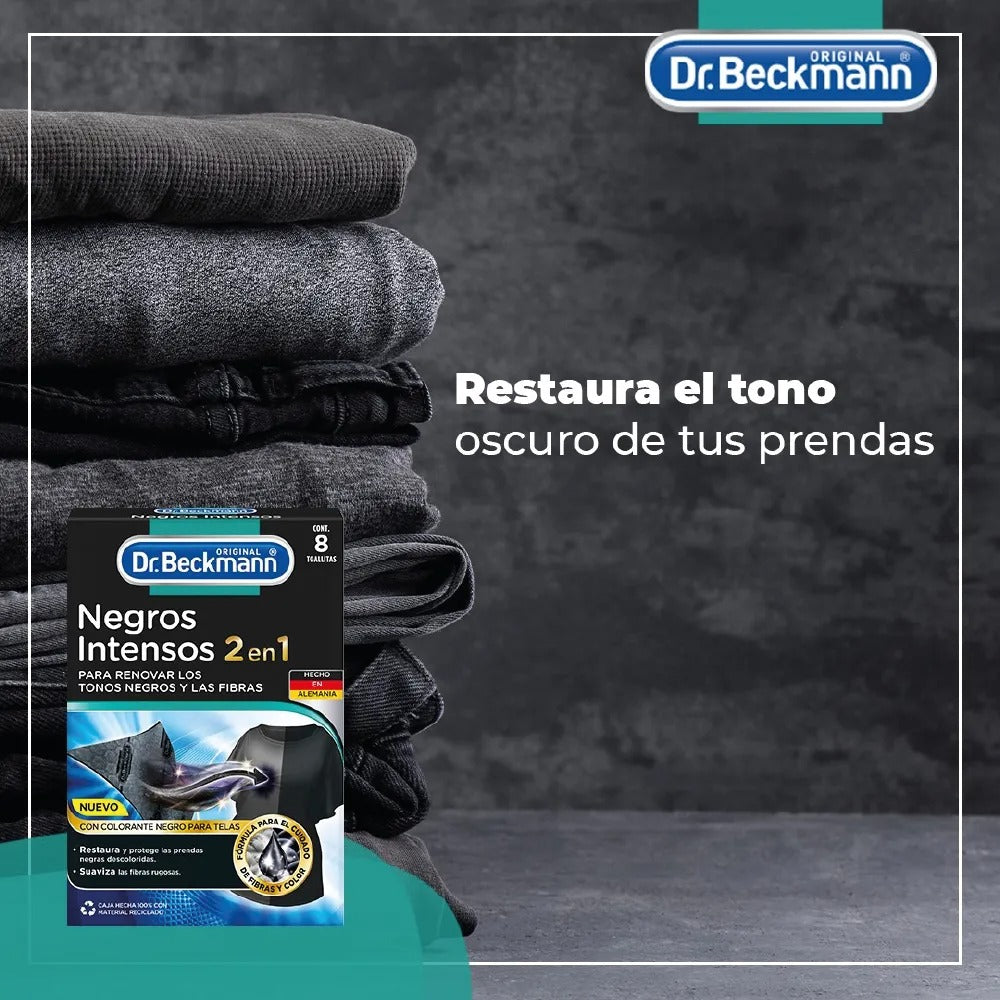Dr. Beckmann Toallas Negros Intensos 3 x 8 unid