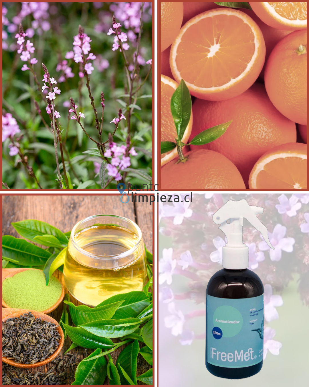 Freemet Aromatizador de ambiente y telas Té Verde y Verbena 250 cc