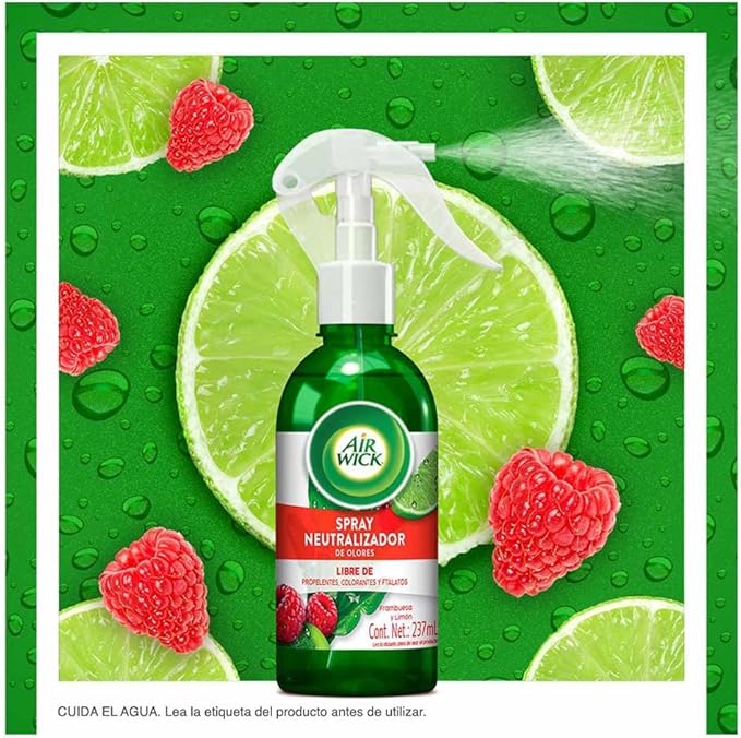 AirWick Spray Neutralizador Frambuesa y Limón 237 cc