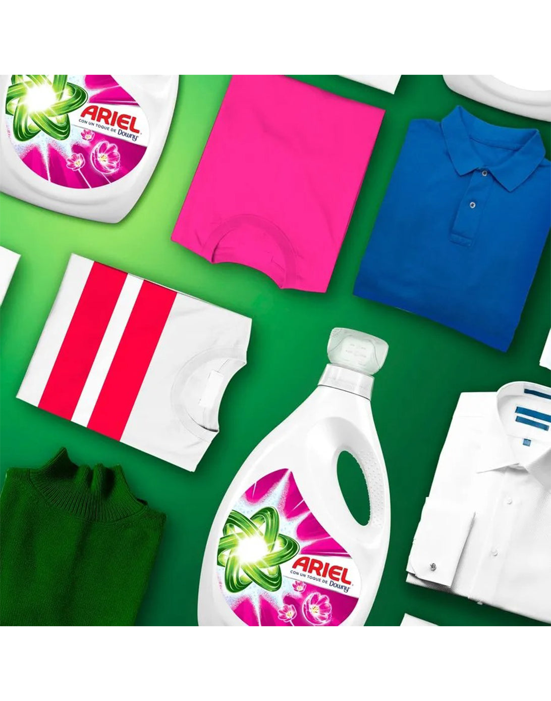 Ariel Power Liquid Detergente liquido concentrado + Toque Downy 3 x 1,8 L