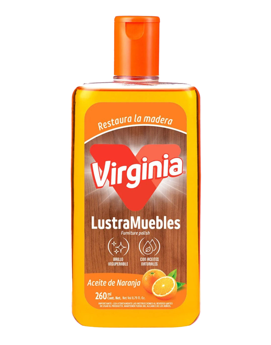 Virginia Lustramuebles Aceite de Naranja 260 cc