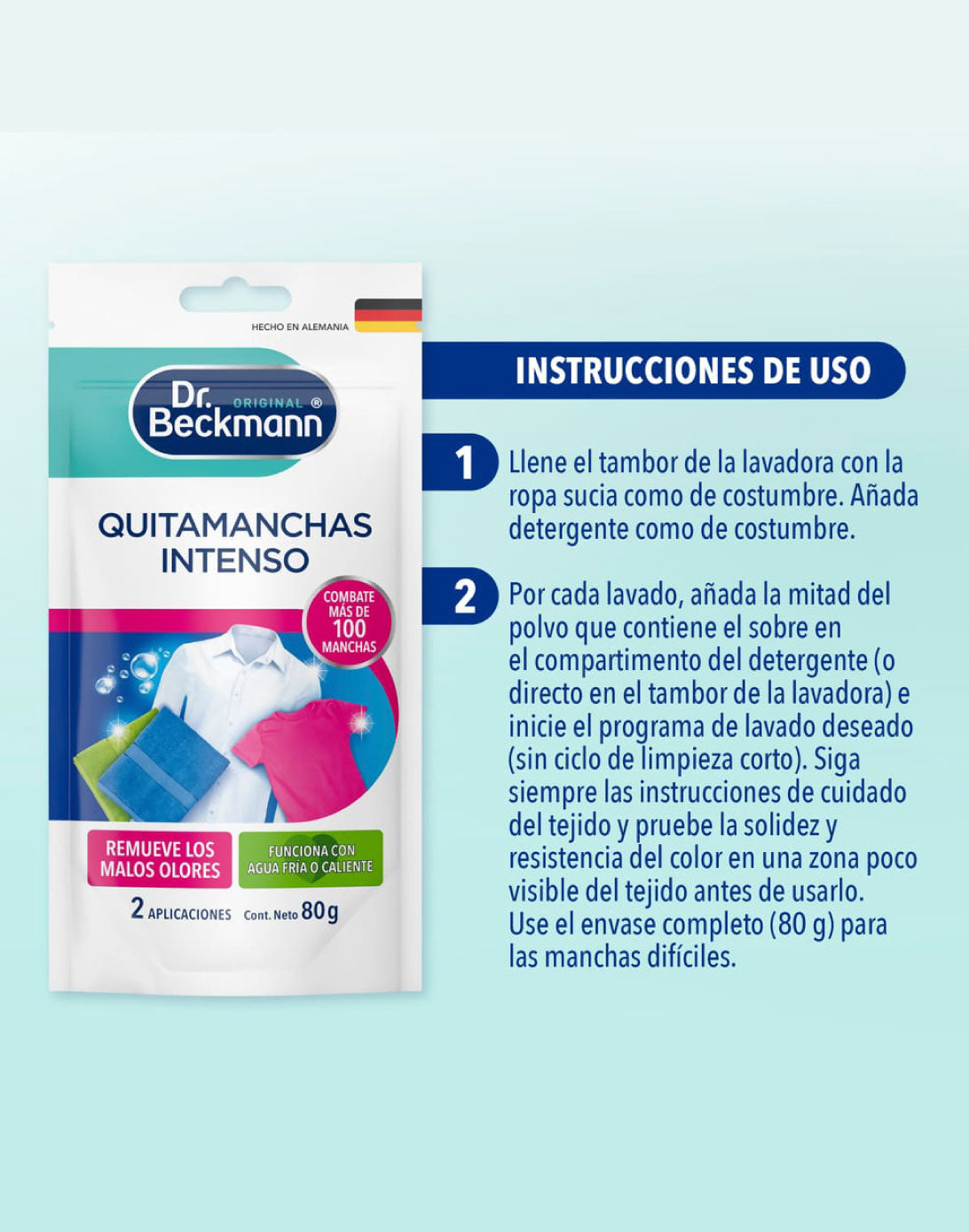 Dr. Beckmann Quitamanchas Intenso Ropa 80 gr