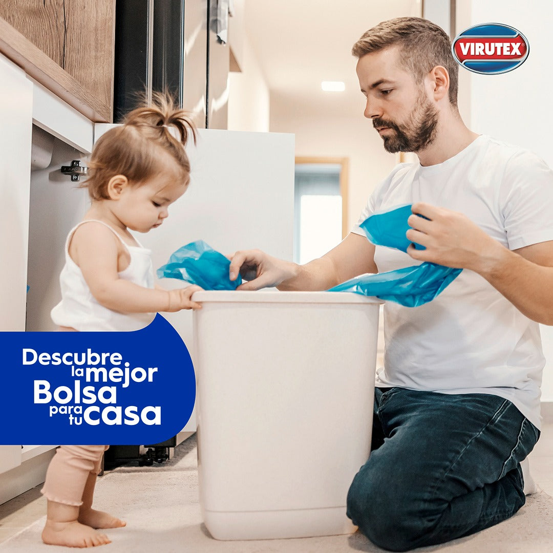 Virutex Bolsa de Basura con Asas 50 x 65 cm 10 x 10 unid