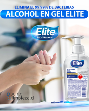 Elite Alcohol Gel Botella 320 cc