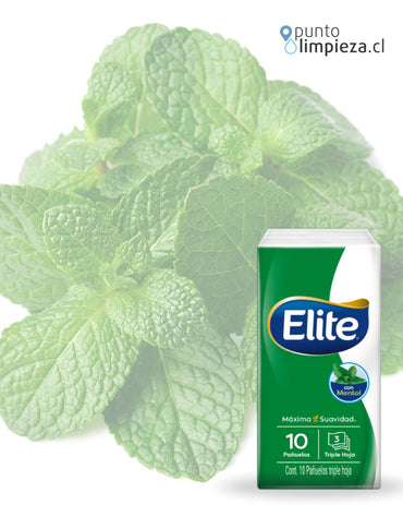 Elite Pañuelo Mentolado Triple Hoja 6 paquetes de 10 unid c/u