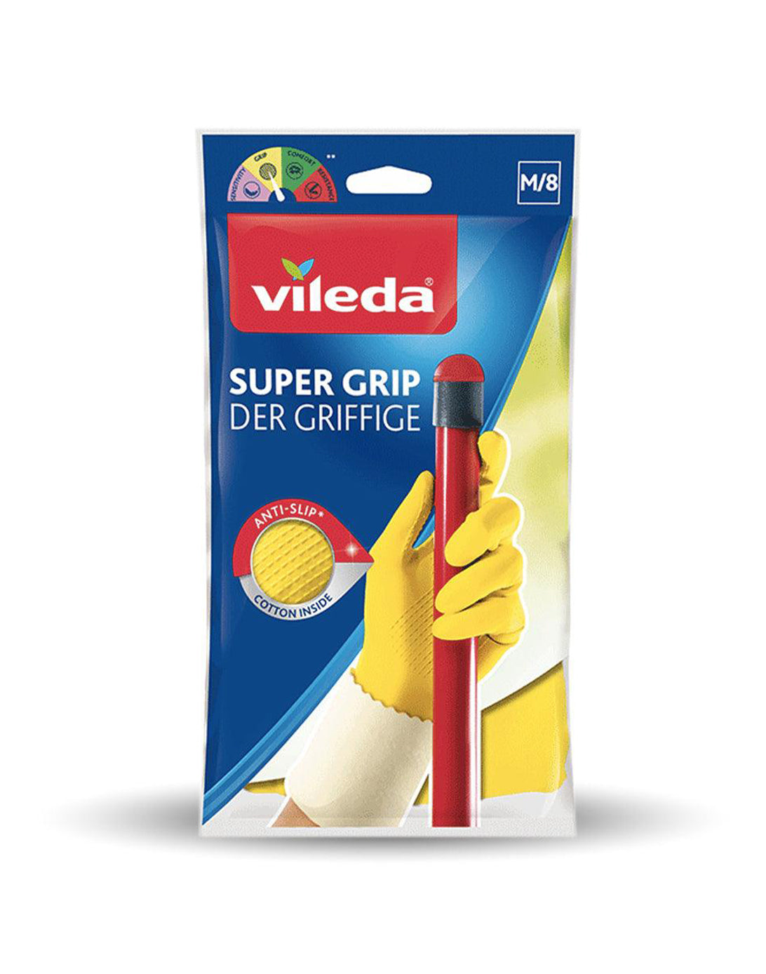 Vileda Guante Antideslizante Super Grip Talla M 1 par