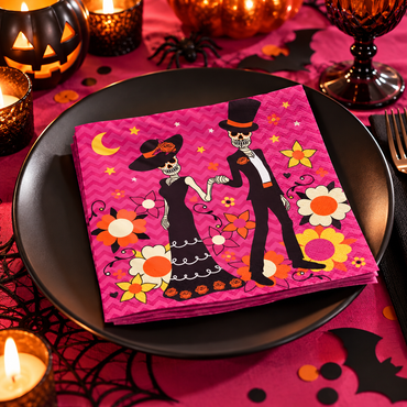 Braun Company Servilleta Mesa Triple Hoja Pareja Halloween 20 unid