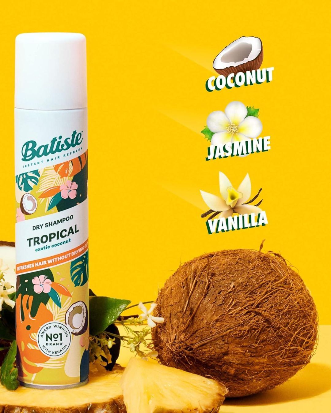 Batiste Shampoo en Seco aroma Tropical 200 cc