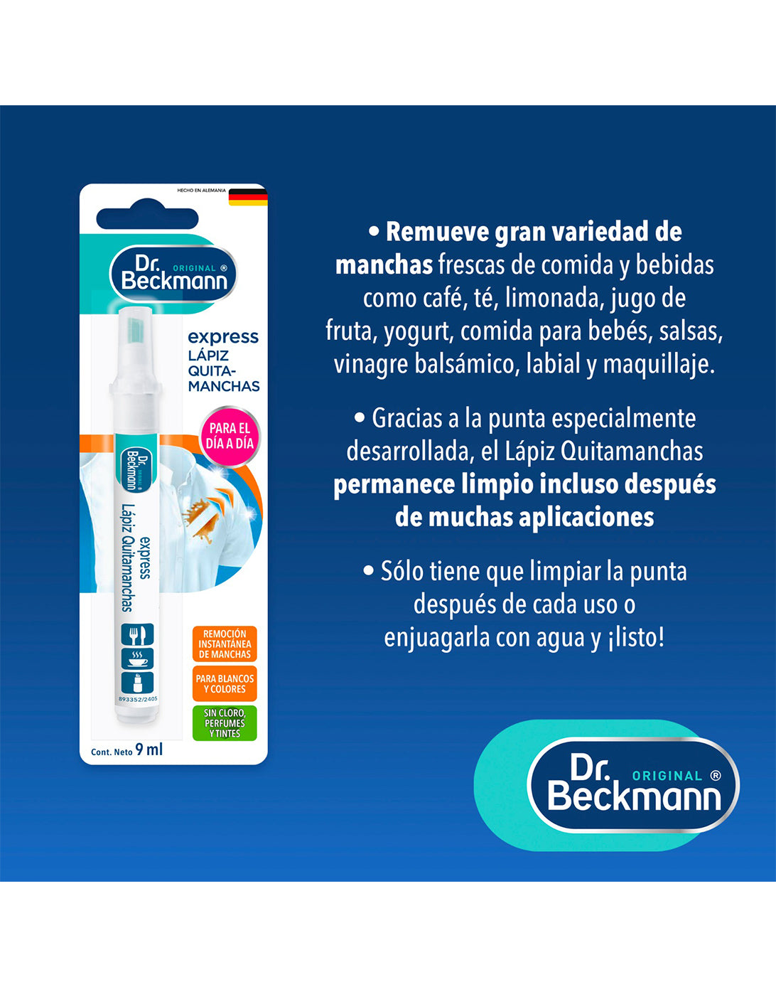 Dr. Beckmann Lápiz Mágico Quitamanchas Express 1 unid
