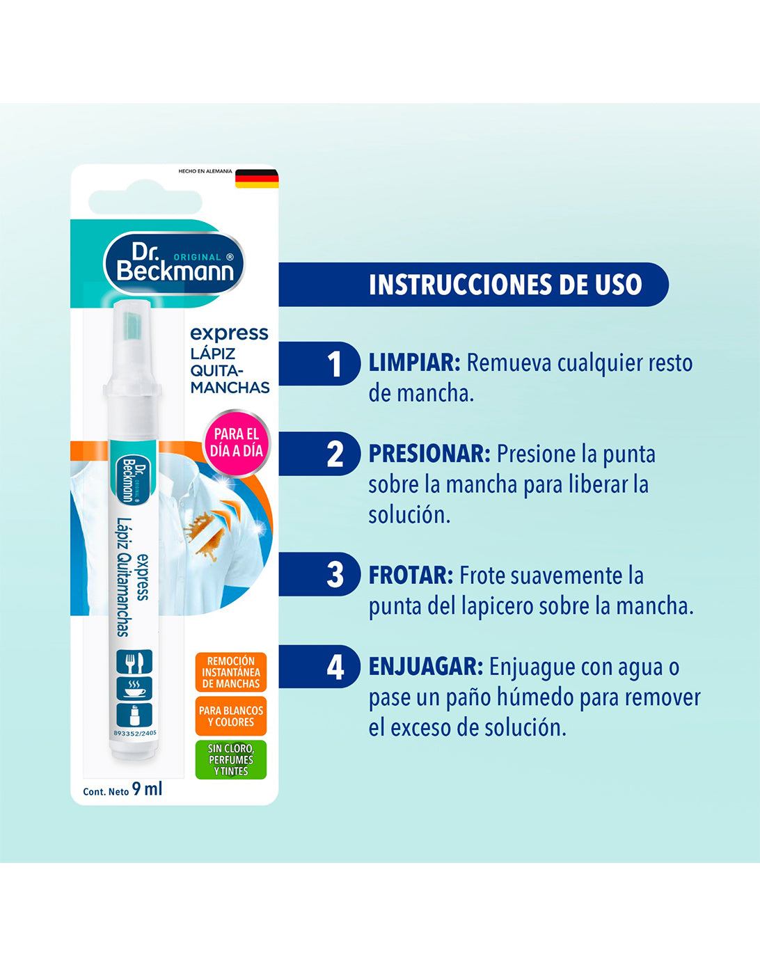 Dr. Beckmann Lápiz Mágico Quitamanchas Express 3 x 1 unid