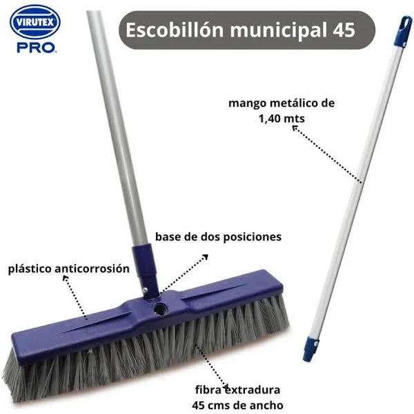 Virutex Pro Escobillón Municipal 45 cms 1 unid