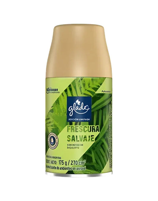 Glade Aromatizante de Ambientes Aerosol Repuesto Frescura Salvaje 270 cc