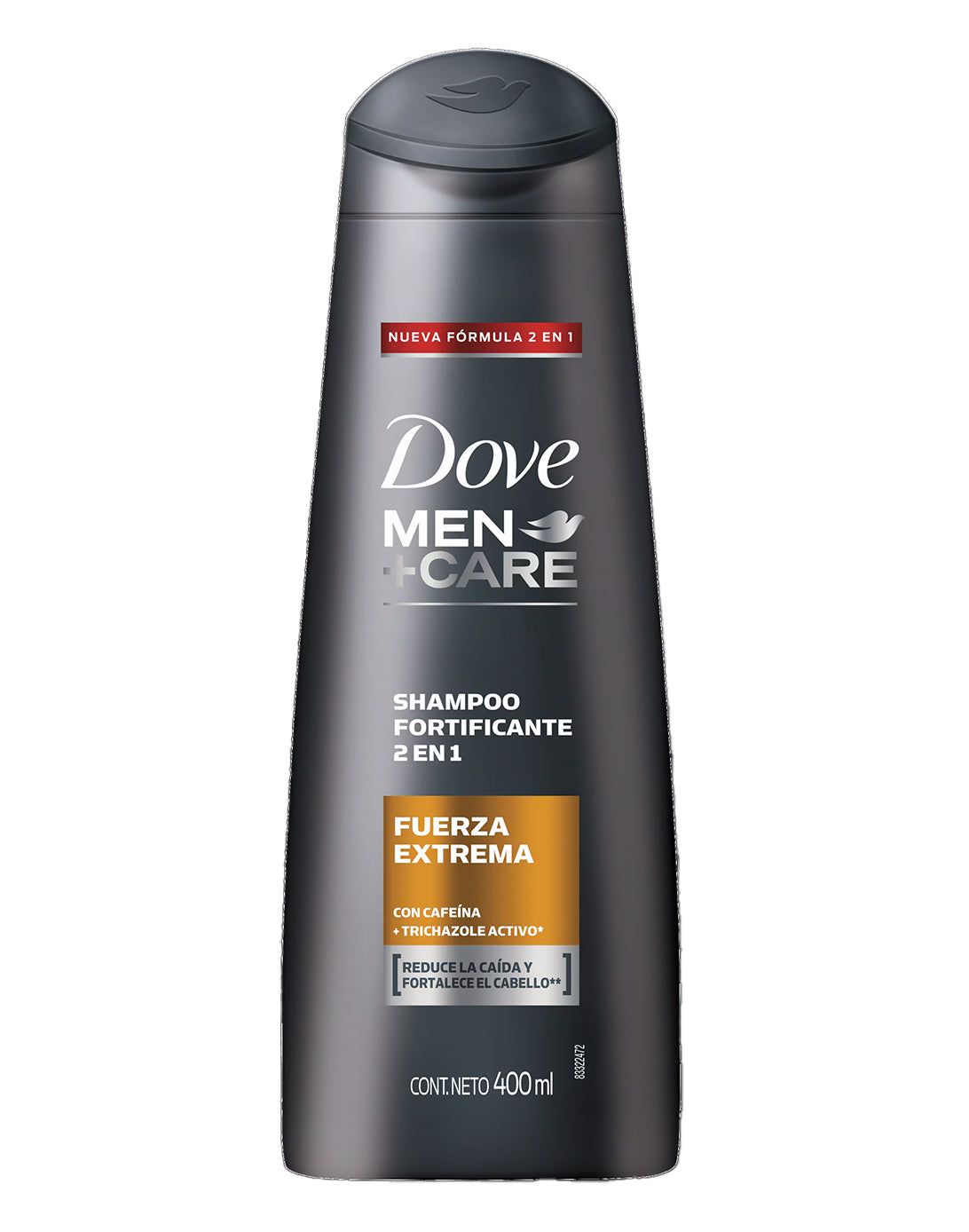 Dove Shampoo Fortificante 2 en 1 Fuerza Extrema 400 ml