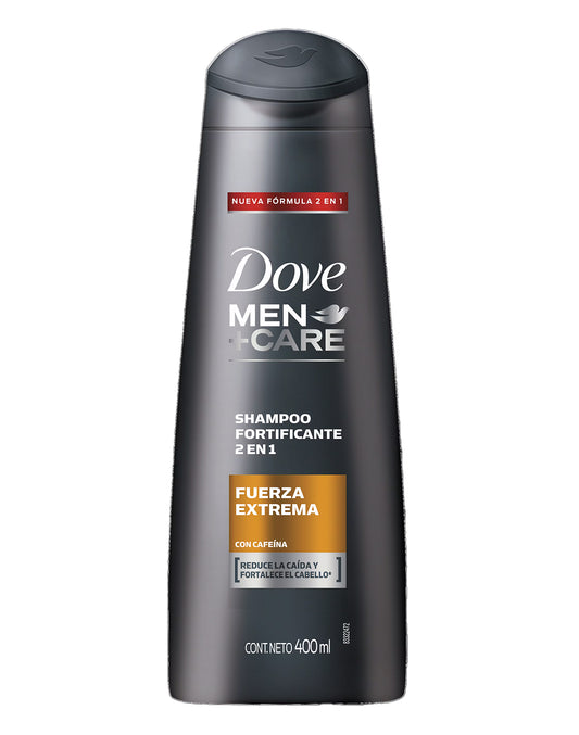 Dove Shampoo Fortificante 2 en 1 Fuerza Extrema 400 ml