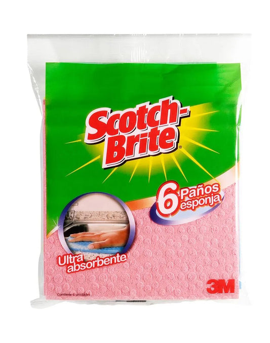 Scotch-Brite Paño Esponja Absorbente 6 unid