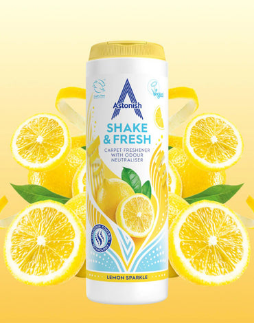 Astonish Aromatizante y Removedor de Olores para Alfombras Lemon Sparkle 350 gr