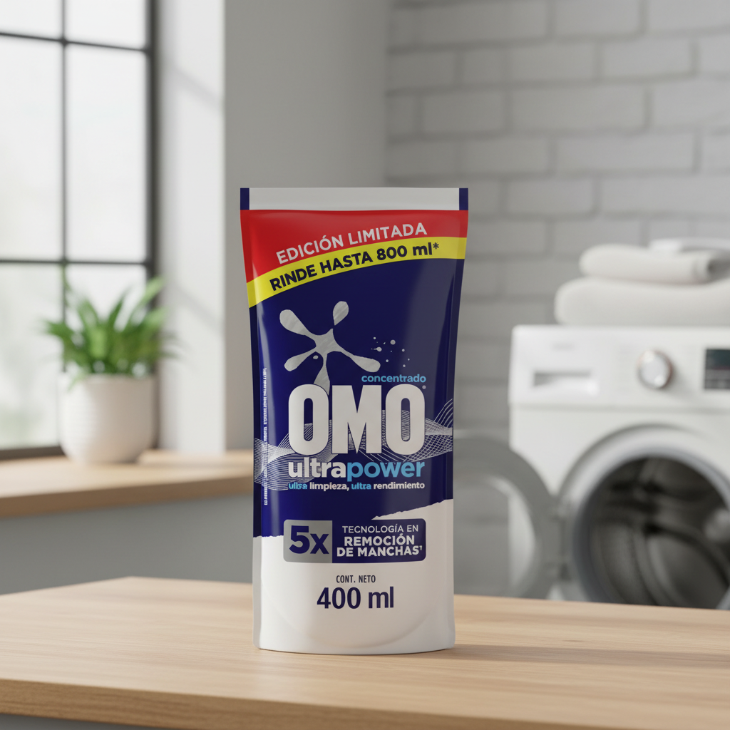 Omo Detergente Líquido Ultra Power 400 cc
