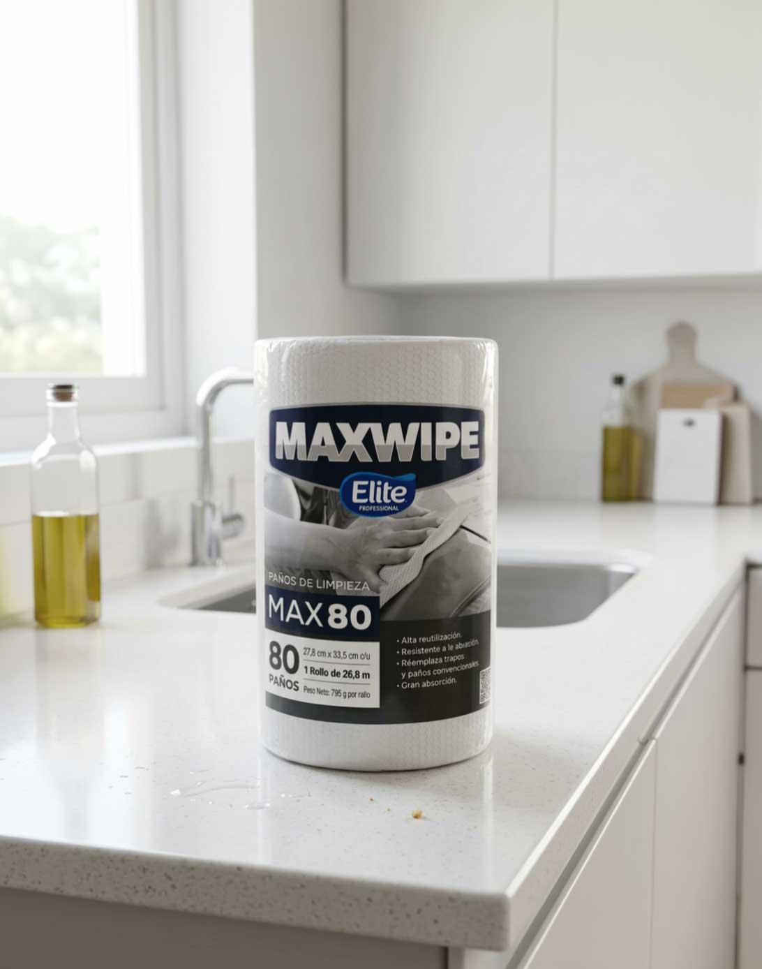 Elite Maxwipe Paños de Limpieza MAX80 Blanco 80 unid
