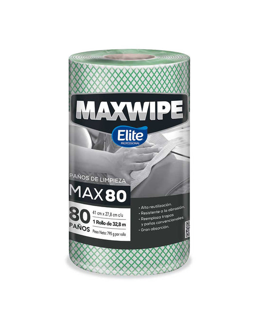 Elite Maxwipe Paños de Limpieza MAX80 Verde 80 unid