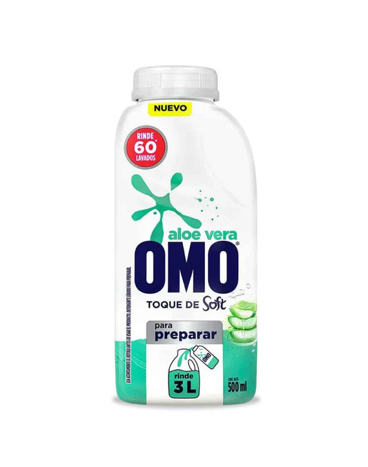 Omo Detergente Liquido Aloe Vera Toque Soft Para Diluir 500 cc
