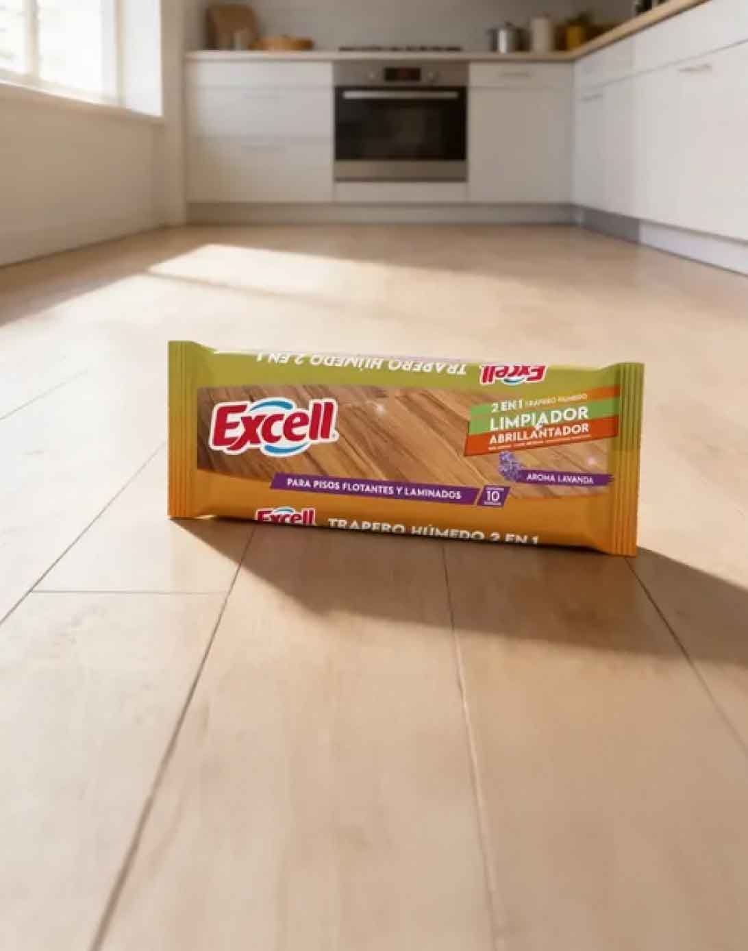 Excell Trapero húmedo 2 en 1 Limpiador y Abrillantador Lavanda 10 unid