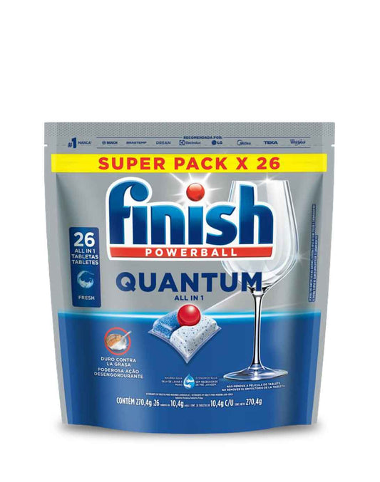 Finish Quantum Lavavajilla Tabletas Todo en uno 26 unid