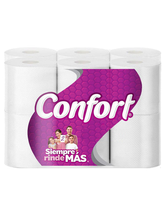 Confort Papel Higienico Doble Hoja 50 metros 12 rollos - Puntolimpieza