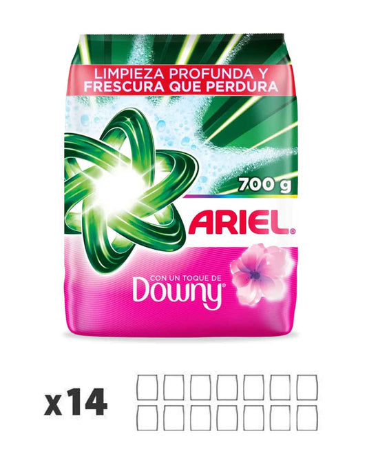 Ariel Detergente en polvo + Toque Downy 9,8 kg