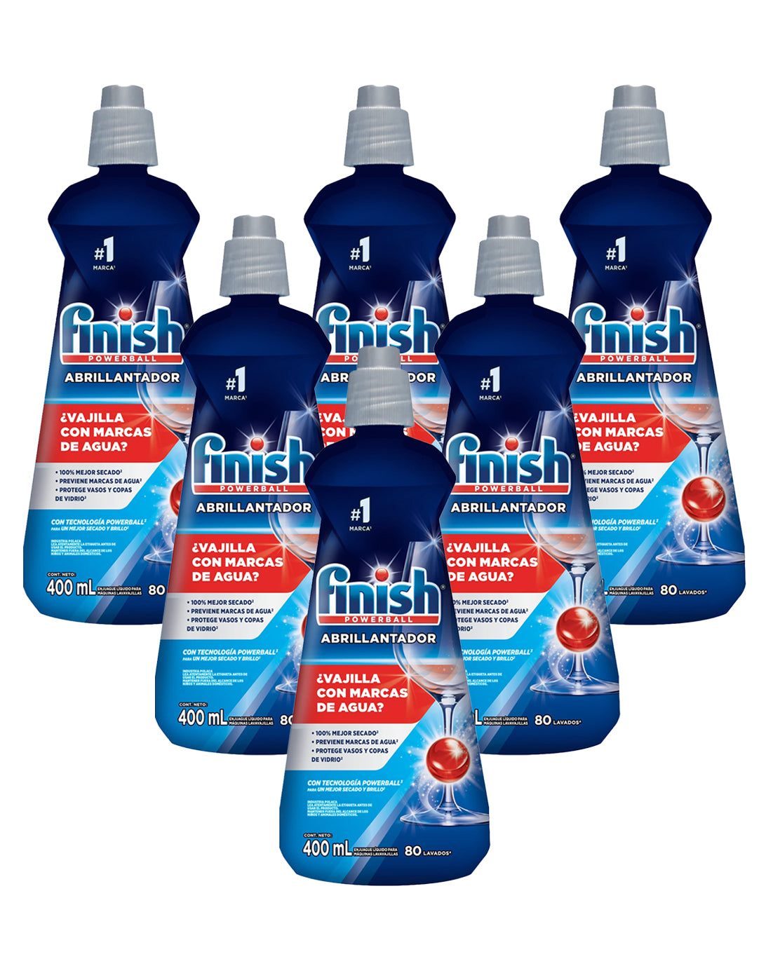 Finish Abrillantador Líquido 6 x 400 cc - Puntolimpieza