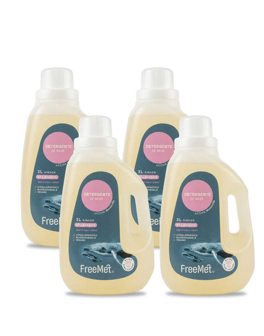 Freemet Detergente liquido concentrado Bebe 4 x 3 L
