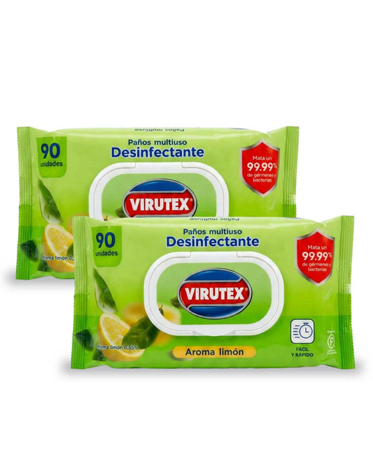 Virutex Toallas Desinfectante Multiuso 2 x 90 unid